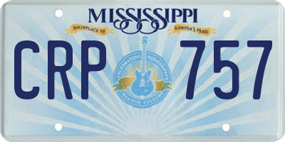 MS license plate CRP757