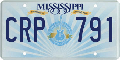 MS license plate CRP791
