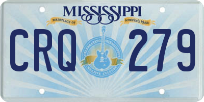 MS license plate CRQ279