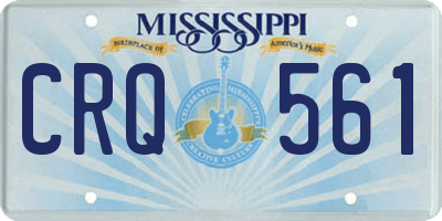MS license plate CRQ561