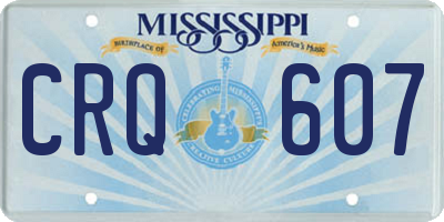 MS license plate CRQ607