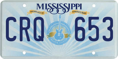 MS license plate CRQ653