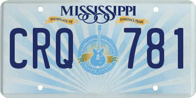 MS license plate CRQ781