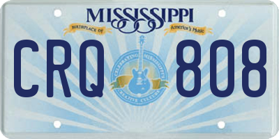 MS license plate CRQ808