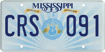 MS license plate CRS091