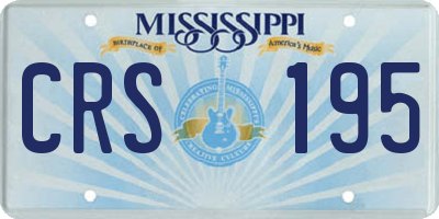 MS license plate CRS195