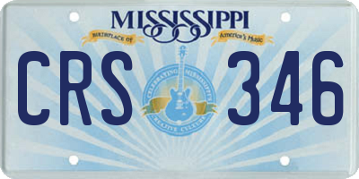 MS license plate CRS346