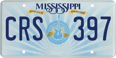 MS license plate CRS397