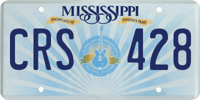 MS license plate CRS428