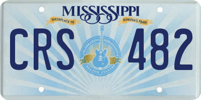 MS license plate CRS482