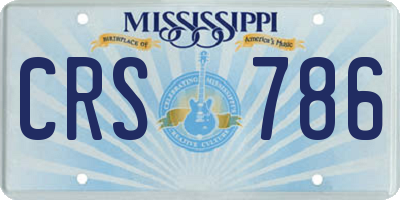 MS license plate CRS786