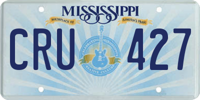 MS license plate CRU427