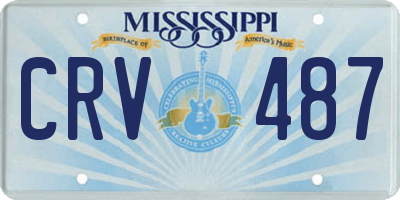 MS license plate CRV487