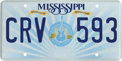 MS license plate CRV593