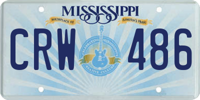 MS license plate CRW486