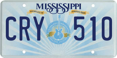 MS license plate CRY510