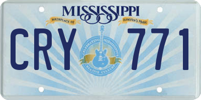 MS license plate CRY771