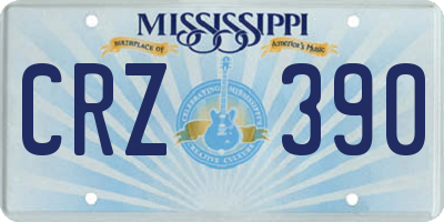 MS license plate CRZ390