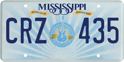 MS license plate CRZ435