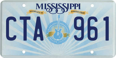 MS license plate CTA961