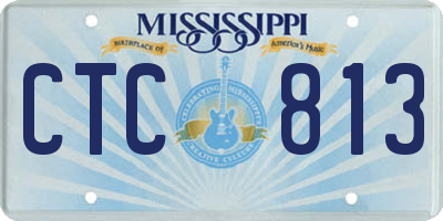 MS license plate CTC813