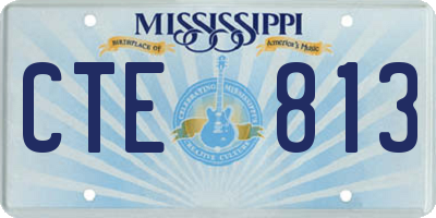 MS license plate CTE813