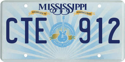 MS license plate CTE912