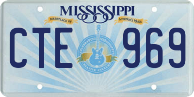 MS license plate CTE969