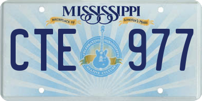 MS license plate CTE977