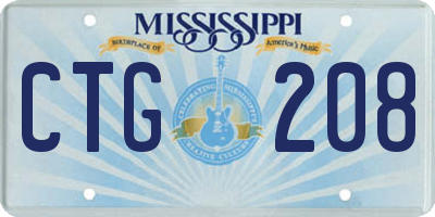 MS license plate CTG208