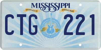 MS license plate CTG221
