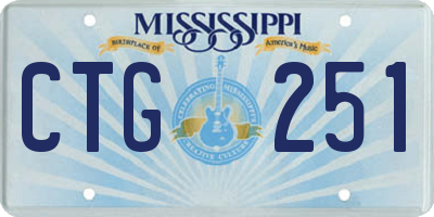 MS license plate CTG251