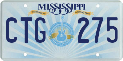 MS license plate CTG275
