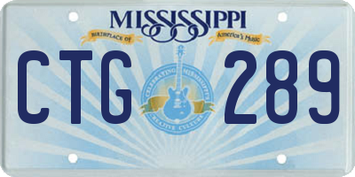 MS license plate CTG289