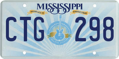 MS license plate CTG298