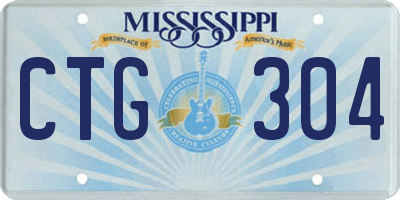 MS license plate CTG304