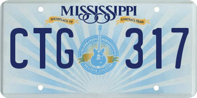 MS license plate CTG317