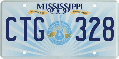 MS license plate CTG328