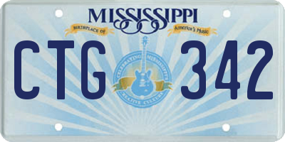 MS license plate CTG342