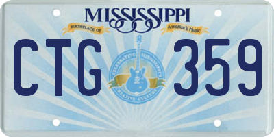 MS license plate CTG359