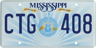 MS license plate CTG408