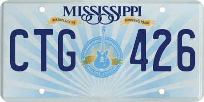 MS license plate CTG426