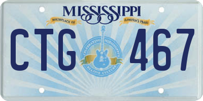 MS license plate CTG467