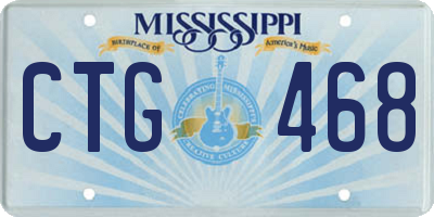 MS license plate CTG468