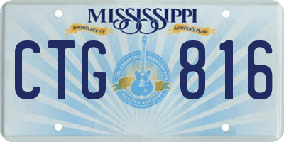 MS license plate CTG816