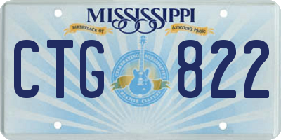 MS license plate CTG822
