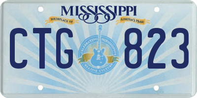 MS license plate CTG823