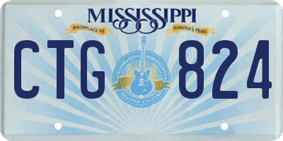 MS license plate CTG824