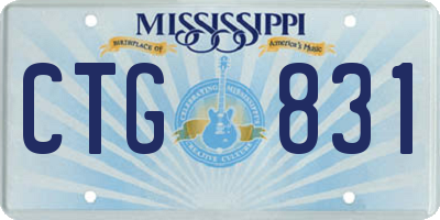 MS license plate CTG831