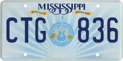 MS license plate CTG836